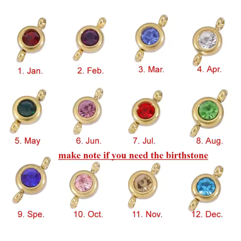 Birthstone Cross Bracelet for Women Customizable