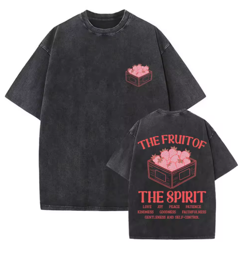 Fruit of the Spirit Classic Casual T-Shirt Black