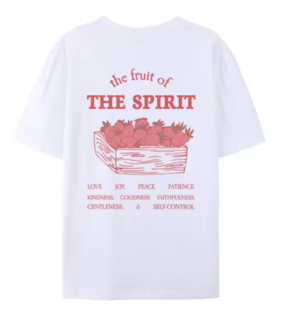 Fruit of the Spirit Classic Casual T-Shirt White
