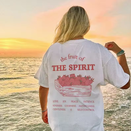 Fruit of the Spirit Classic Casual T-Shirt White